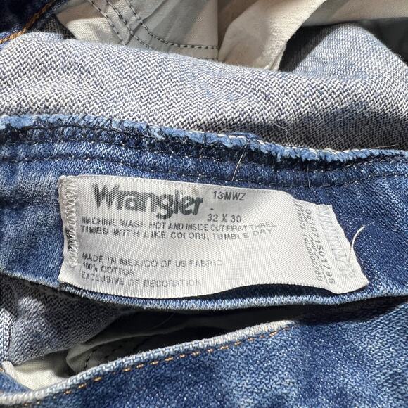 Y2K Wrangler 13MWZ Custom Patched Jeans 32x30 — Custom Hand-Stitched Work - Picture 5 of 9